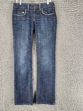 Fragile Jeans Womens 7 Blue Stretch Denim Bootcut *Read*